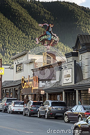 Million Dollar Cowboy Bar Jackson Wyoming Editorial Stock Photo